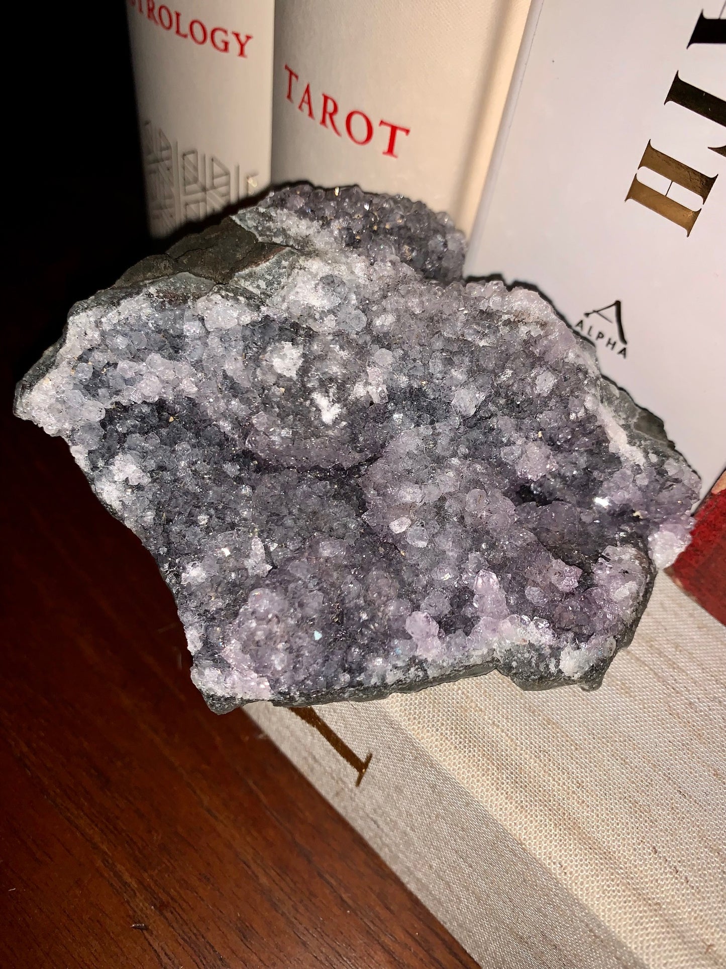 Dazzling Amethyst Cluster Druzy, Crystal Geode