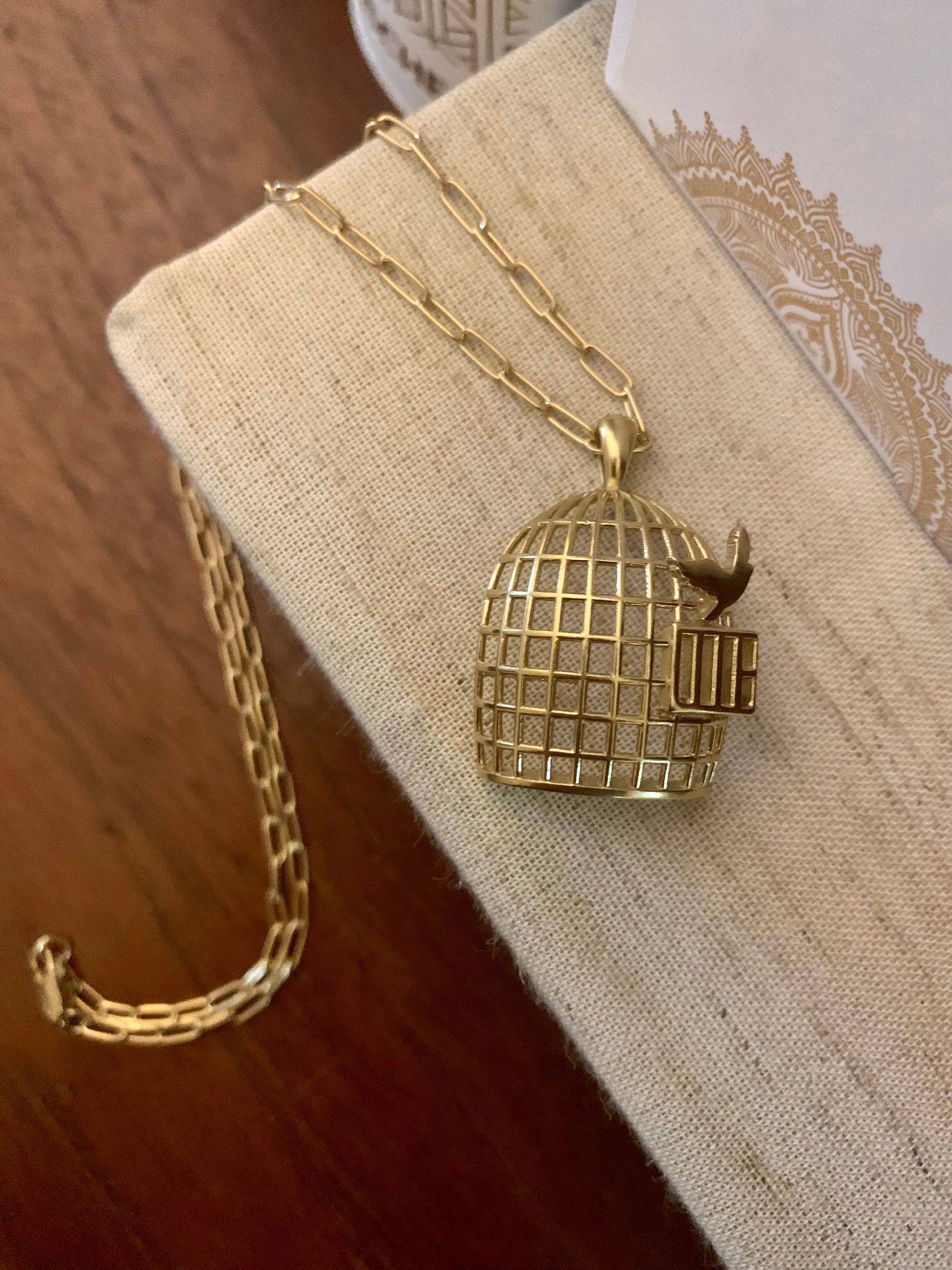 Free Bird Pendant Necklace & Tiny Ornament