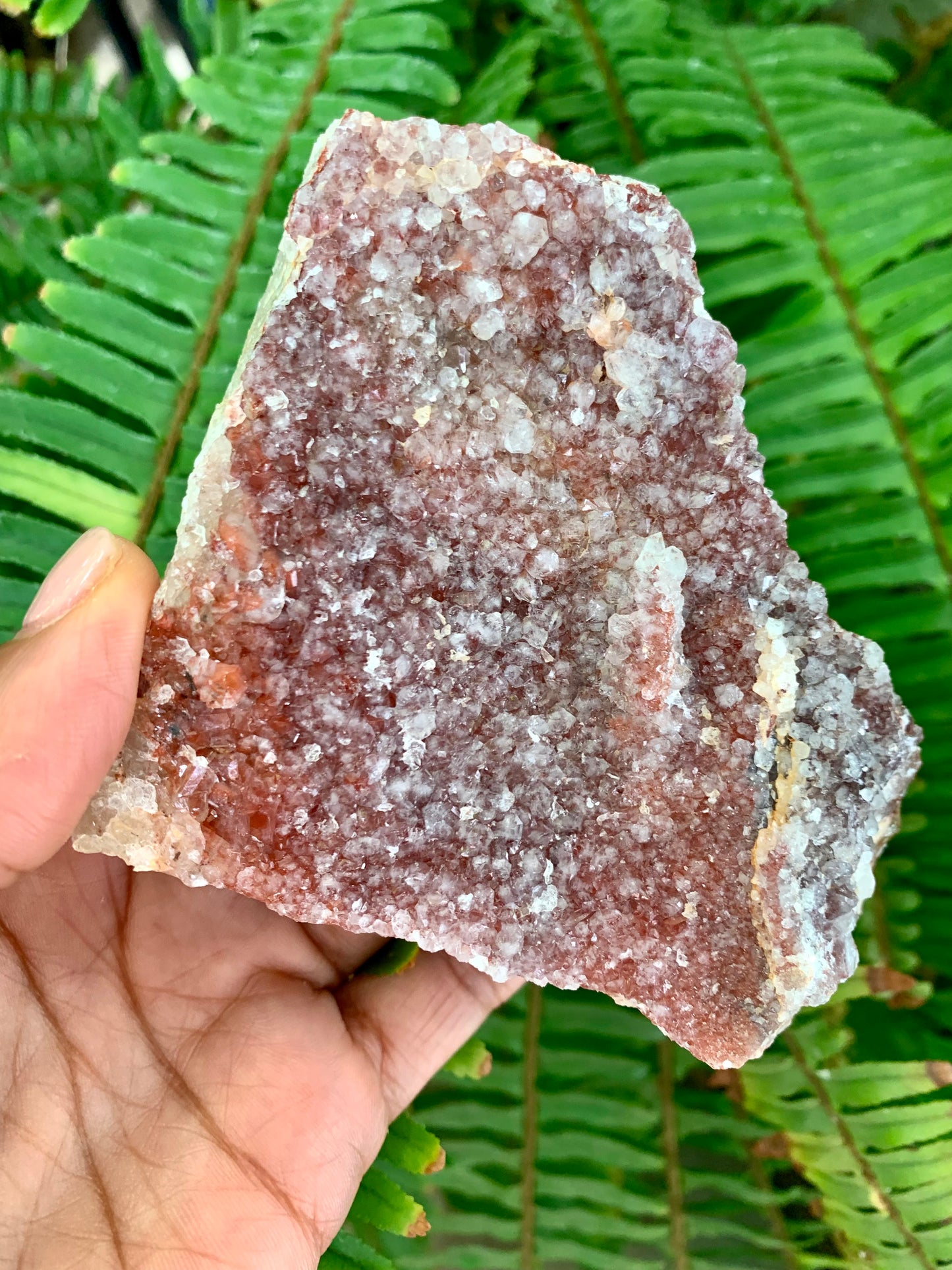 Sparkly Red Quartz Cluster