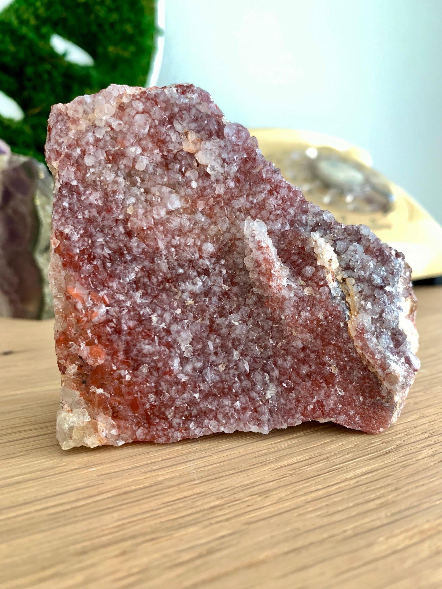 Sparkly Red Quartz Cluster